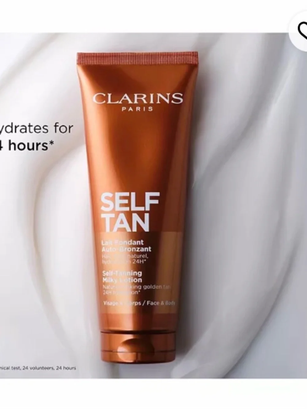 CLARINS Self Tan - Self Tanning Milky Lotion Face and Body - new in box, sealed